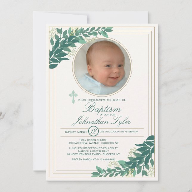 Graceful Photo Religious Invitation (Front)