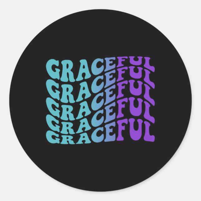Graceful Prevention Awareness Classic Round Sticker (Front)