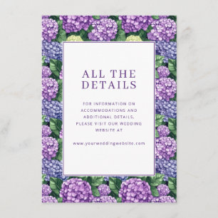 Graceful Purple Floral Border Enclosure Card