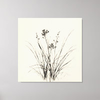 Graceful Reeds Sketch: Detailed Pencil Drawing