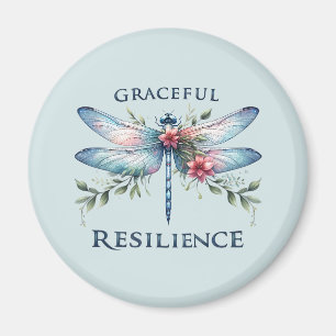 Graceful Resilience - Artistic Dragonfly Magnet