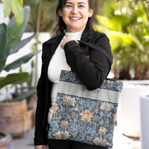 Graceful Retro Flowers Retirement Gifts for Mum Tote Bag