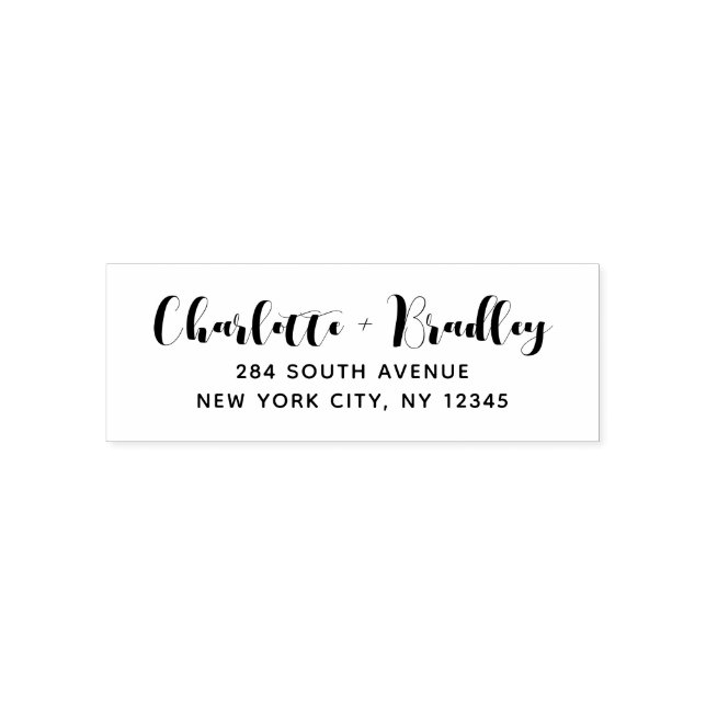 Graceful Script Family Return Address Self-inking Stamp (Design)