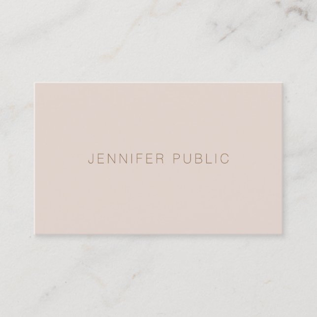 Graceful Simple Plain Professional Modern Luxury Business Card (Front)