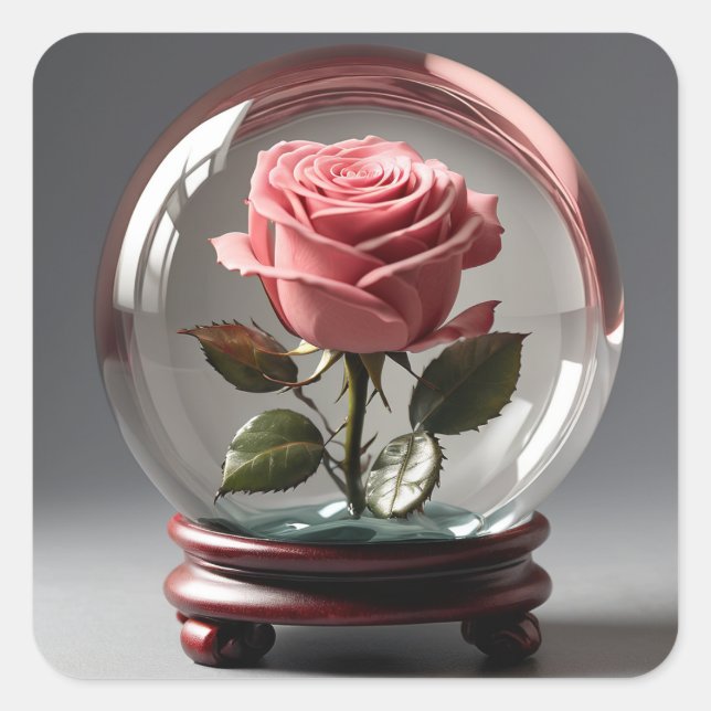 graceful square sticker. square sticker (Front)