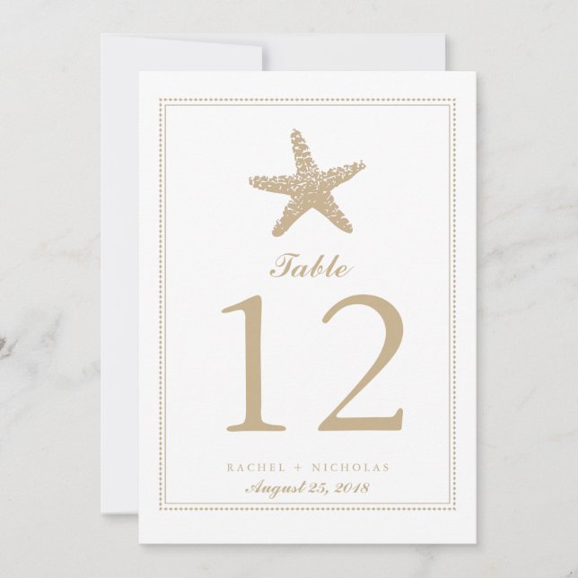 Graceful Starfish | Table Number (Front)