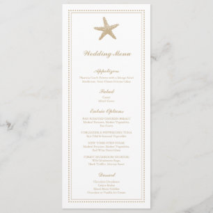 Graceful Starfish Wedding Menu