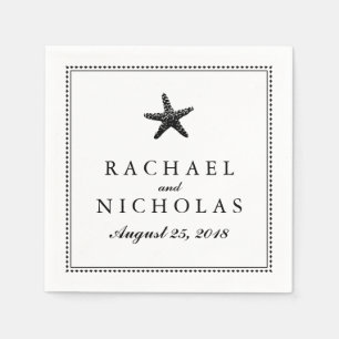Graceful Starfish   Wedding Napkin