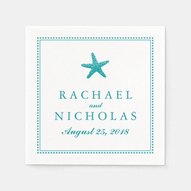 Graceful Starfish | Wedding Napkin (Front)