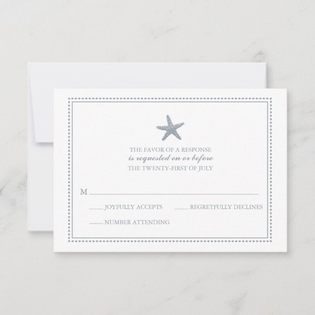 Graceful Starfish | Wedding RSVP (Front)