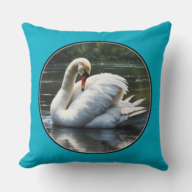 Graceful Swan Cushion (Front)