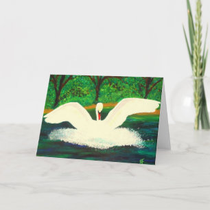 Graceful Swan - Greeting Card