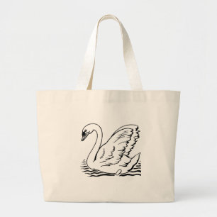 Graceful Swan Large Tote Bag