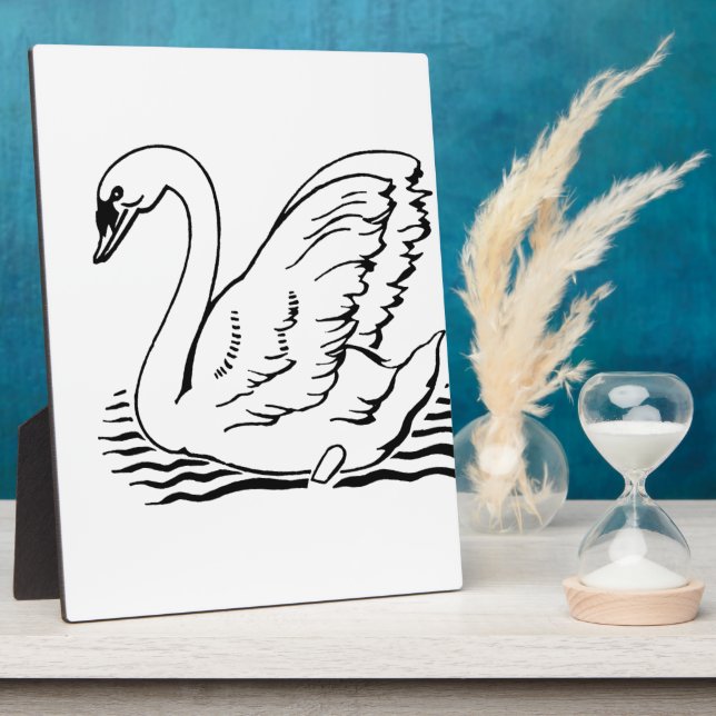 Graceful Swan Plaque (Side)
