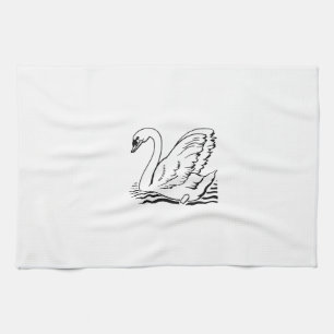 Graceful Swan Tea Towel