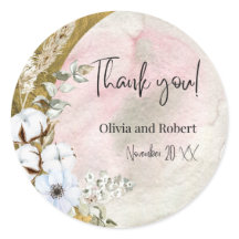 "Graceful & Timeless Thank You Wedding Favour Roun