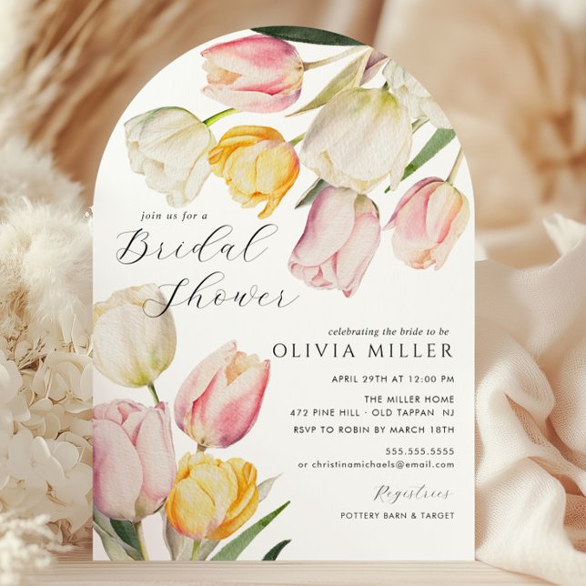 Graceful Tulips Bridal Shower Invitation (Creator Uploaded)