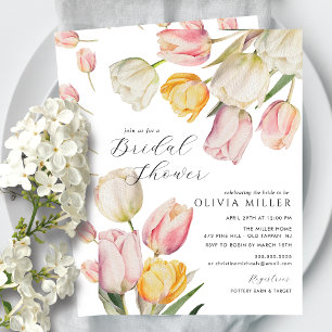 Graceful Tulips Bridal Shower Invitation