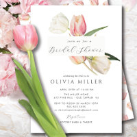 Graceful Tulips Bridal Shower Invitation