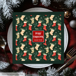 Graceful Watercolor Personalised Holiday Napkins