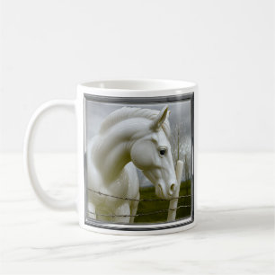 Graceful White Horse Coffee Mug