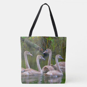 Graceful Young Swans Tote Bag