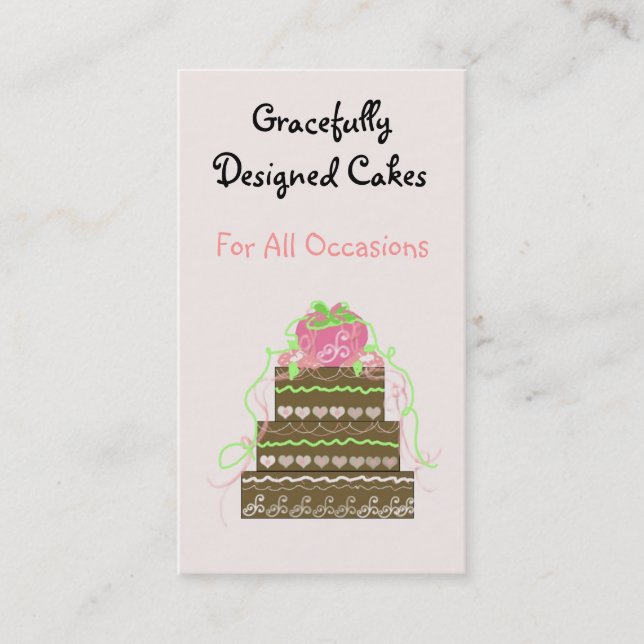 Gracefully Designed Cakes Business Card (Front)