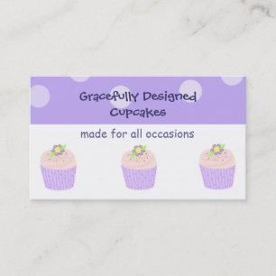 Gracefully Designed Cupcakes Business Card
