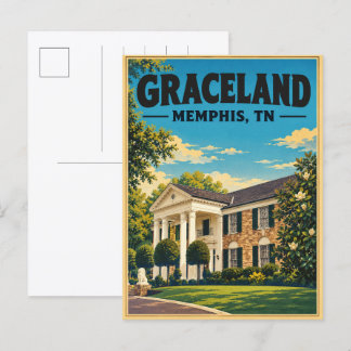 Graceland Memphis Tennessee Vintage Travel gifts Postcard
