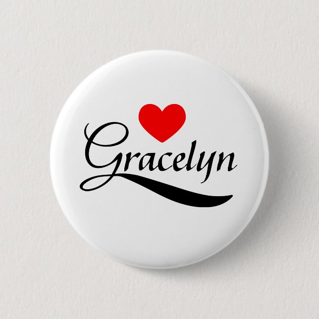 Gracelyn 6 Cm Round Badge (Front)