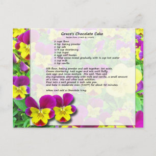 Grace's Chocolate Cake Postcard