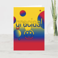 Gracias! Colombia Flag Colours Pop Art