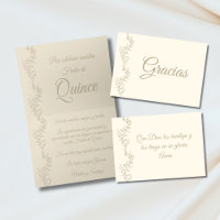 Gracias Elegant Champagne Fiesta De Quince Spanish
