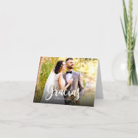 Gracias Photo Elegant Wedding Spanish Thank You