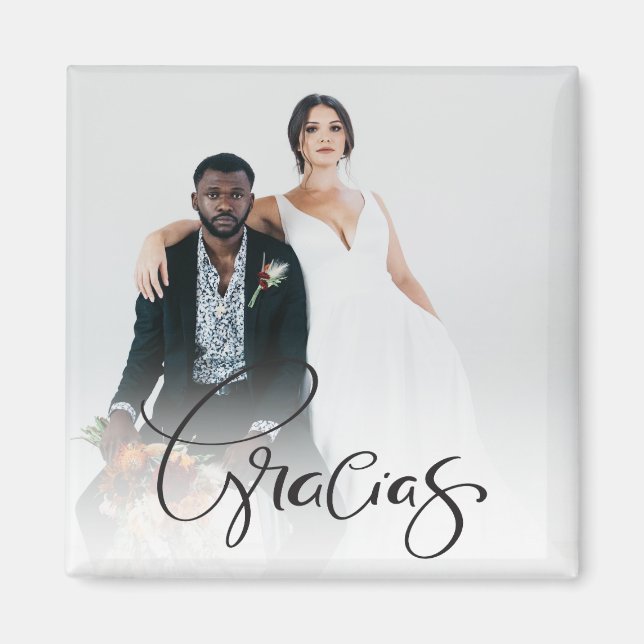Gracias Photo Thank You Favour Magnet (Front)