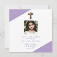 Gracias por Celebrar Mi Primera Comunión con Foto