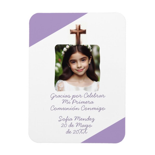Gracias por Celebrar Mi Primera Comunión con Foto  Magnet (Vertical)