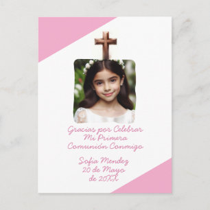 Gracias por Celebrar Mi Primera Comunión con Foto Postcard
