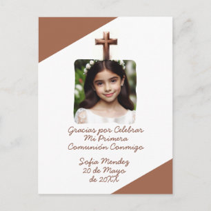 Gracias por Celebrar Mi Primera Comunión con Foto Postcard