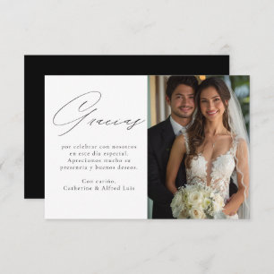 Gracias Tarjeta de agradecimiento de boda Thank You Card