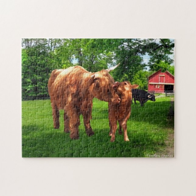 "Gracie & Her Calf" Puzzle (Horizontal)