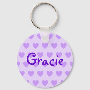 Gracie in Purple Key Ring
