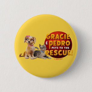 Gracie & Pedro Dynamic Duo 6 Cm Round Badge