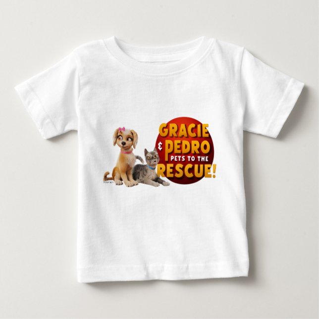 Gracie & Pedro Dynamic Duo Baby T-Shirt (Front)