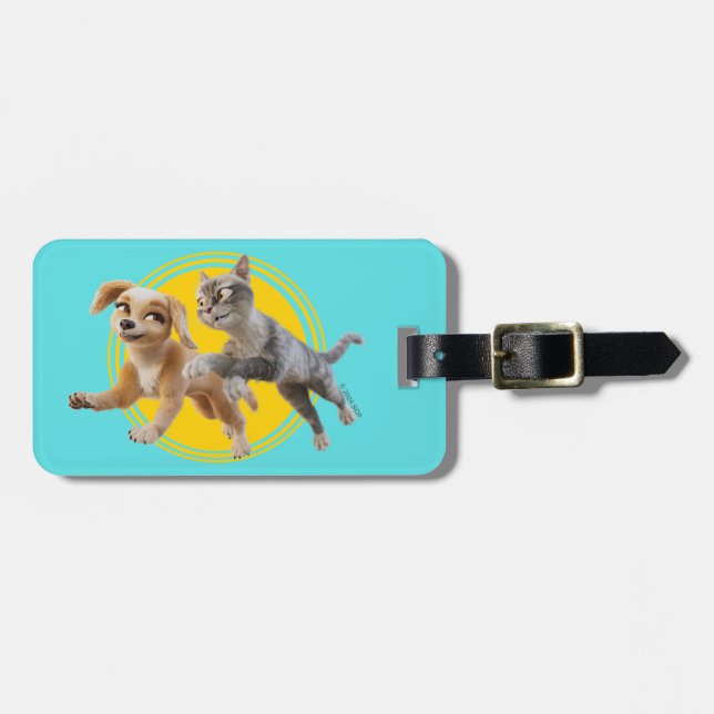 Gracie & Pedro Unleashed Luggage Tag (Front Horizontal)