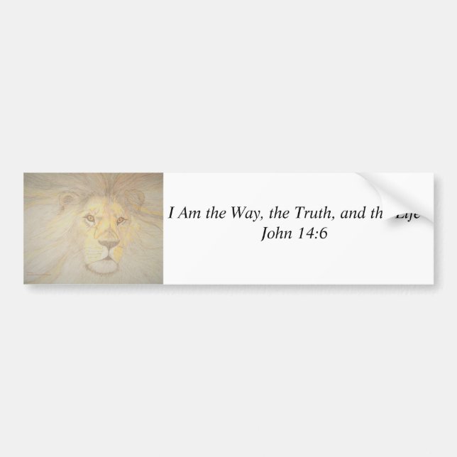 Gracie's Place Art "I Am the Way" Bumper Sticker (Front)