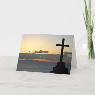 Graciosa Island and Cross Greeting Card