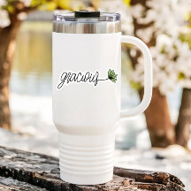 Gracious Word Flower Laptop | Die-Cut Sticker