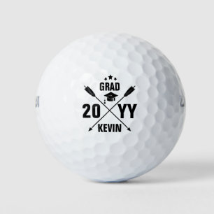 Grad 2017 Black Graduation Hat Golf Balls