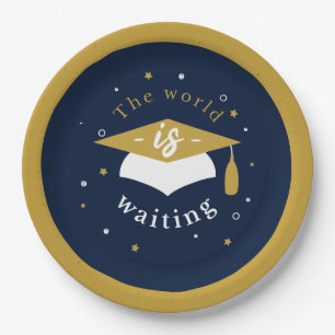 Grad 2022 The Skys The Limit Graduation Party Paper Plate